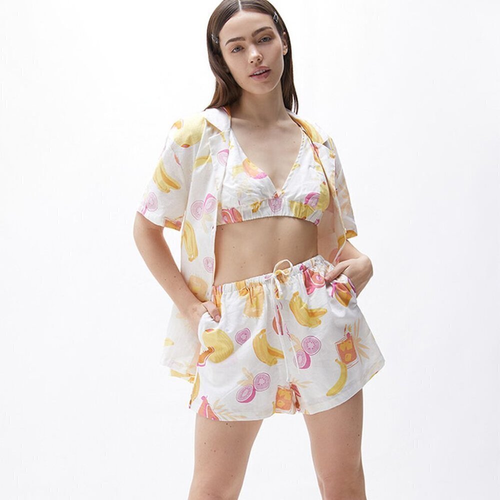 Charlie Holiday Indie Shirt and Shorts Set Vacay Size Small NWT - Picture 2 of 6
